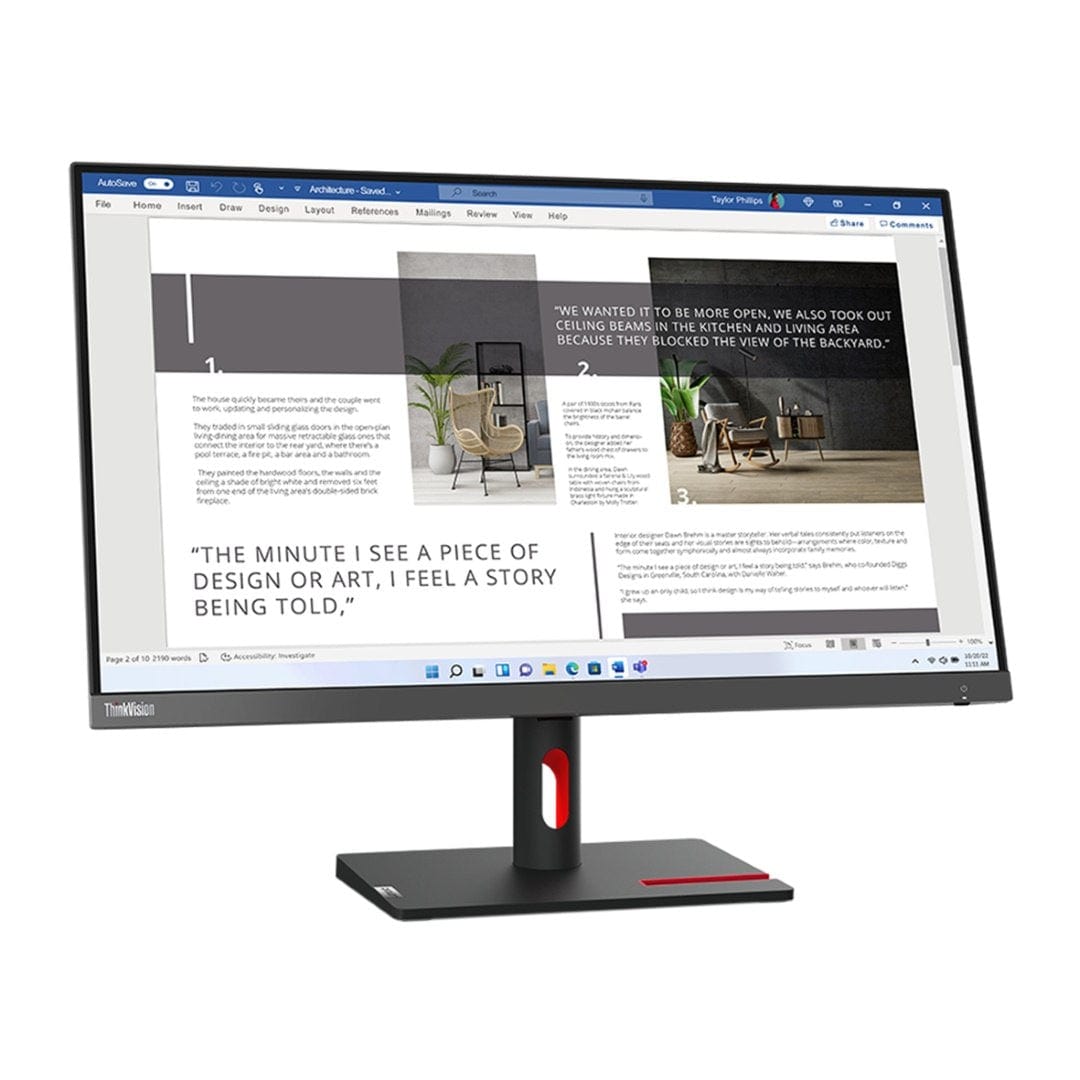 Lenovo ThinkVision S27i-30 27-inch 1920 x 1080p FHD 16:9 100Hz 4ms LED IPS Monitor 63DFKAT4SA