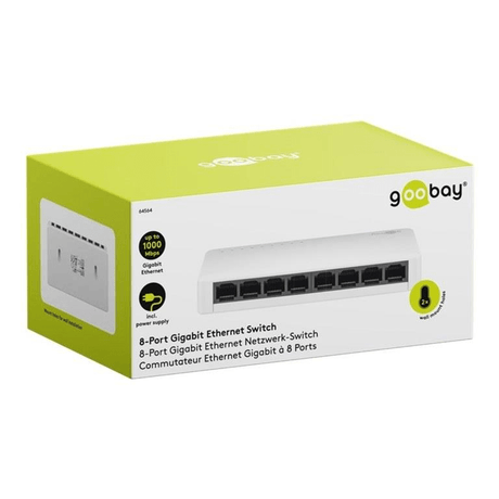 Goobay 8-port Gigabit Ethernet Unmanaged Switch 64564