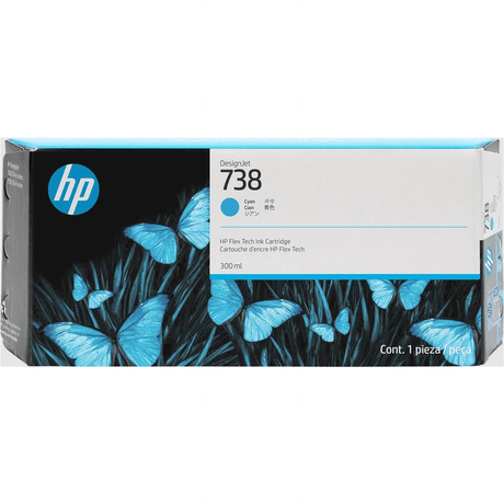 HP 738 Cyan Printer Ink Cartridge Original 676M6A Single-pack 676M6A