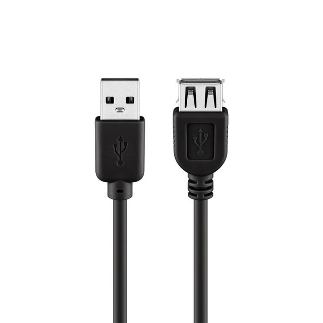 Goobay USB 2.0 Hi-Speed Extension 3m Cable Black 68904