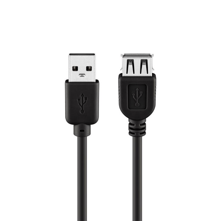 Goobay USB 2.0 Hi-Speed Extension 5m Cable Black 68905