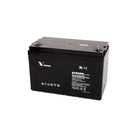 Mecer Vision 6FM100Z-X 12V 100Ah AGM Deep Cycle Battery