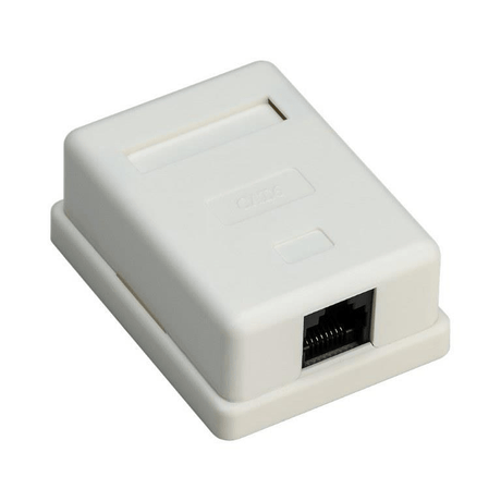 Goobay 1-port RJ45 CAT 6 UTP Surface Mount Installation Box White 77632