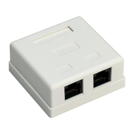 Goobay 2-port RJ45 CAT 6 UTP Surface Mount Installation Box White 77633