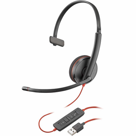 Poly Blackwire 3210 Monaural USB-A Headset 80S01A6