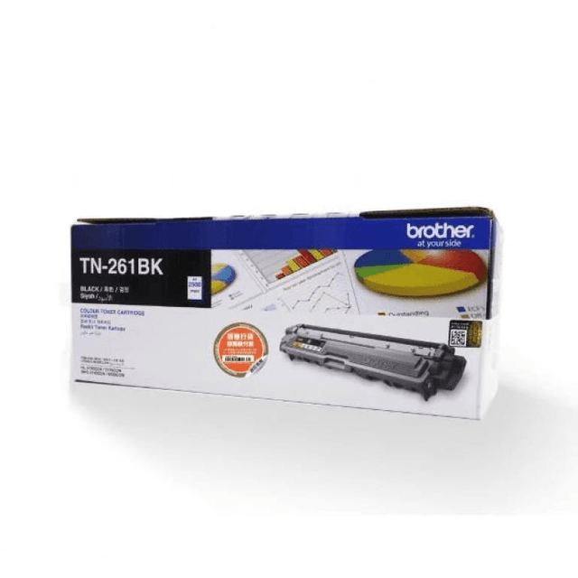 Brother TN-261BK Black Toner Cartridge 2,500 Pages Original 84GT410K140 Single-pack