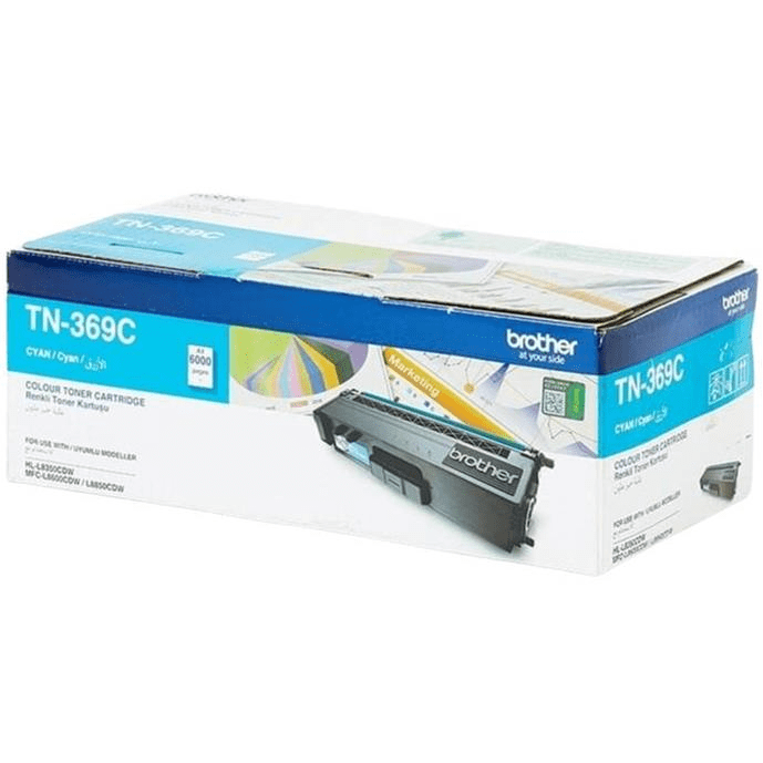 Brother TN-369C Cyan Toner Cartridge 6000 Pages Original 84GT530C141 Single-pack