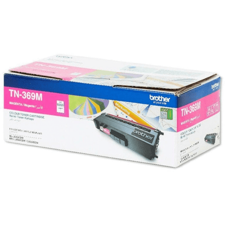 Brother TN-369M Magenta Toner Cartridge 6000 Pages Original 84GT530M141 Single-pack