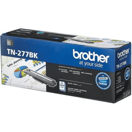 Brother TN-277BK Black Toner Cartridge 3000 Pages Original 84GT720K141 Single-pack