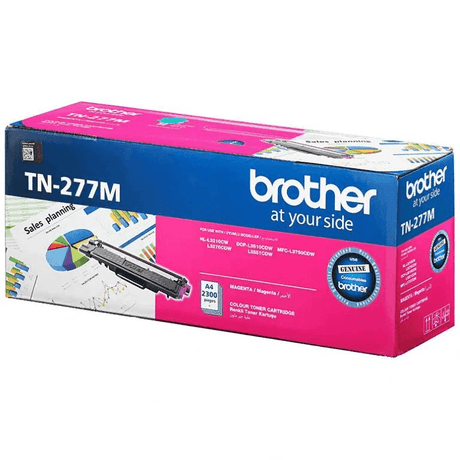 Brother TN-277M Magenta Toner Cartridge 2,300 Pages Original 84GT720M141 Single-pack