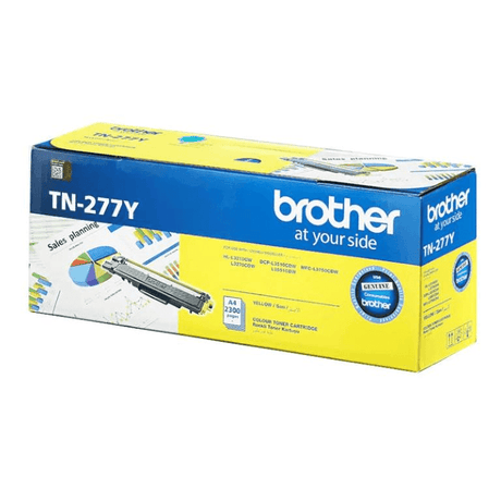 Brother TN-277Y Yellow Toner Cartridge 2,300 Pages Original 84GT720Y141 Single-pack