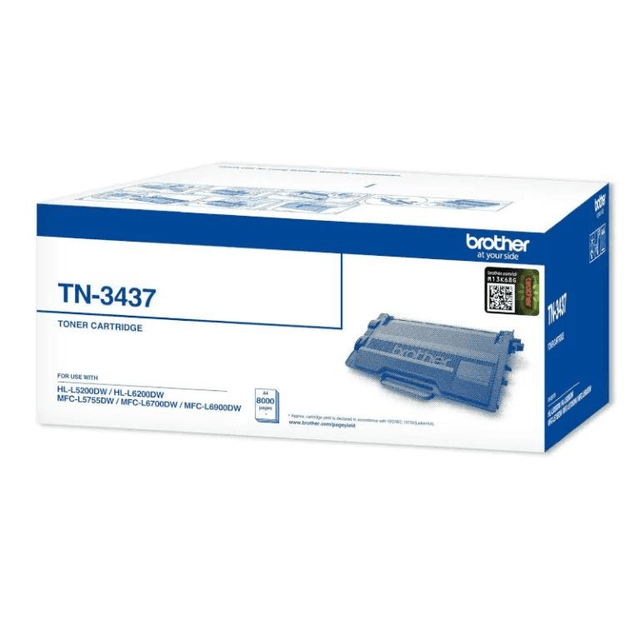 Brother TN-3437 Black Toner Cartridge 8000 Pages Original 84XXJ100141 Single-pack