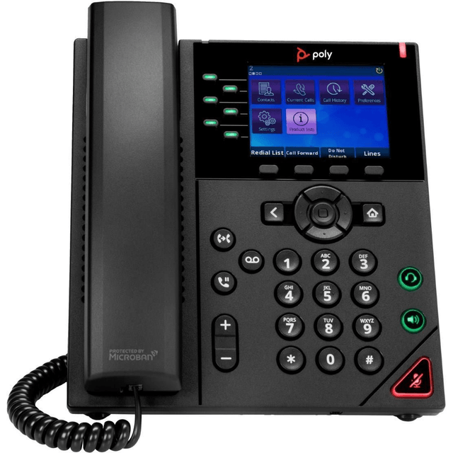 Poly OBi VVX 350 6-Line IP Phone and PoE-enabled 89B59AA