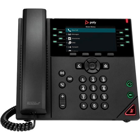 Poly VVX 450 12-Line IP Phone and PoE-enabled 8B1L7AA