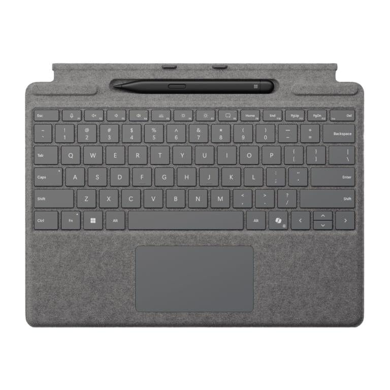 Microsoft Surface Pro Type Cover with Copilot Key and Slim Pen 2 Platinum 8X8-00176