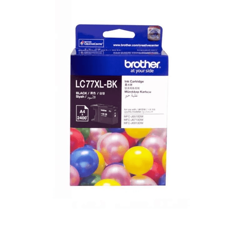 Brother LC77XL-BK Black High Yield Ink Cartridge Original 8ZC73100140 Single-pack