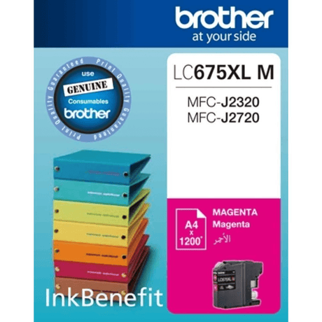 Brother LC675XL-M Magenta Ink Cartridge 1200 Pages Original 8ZC93200274 Single-pack