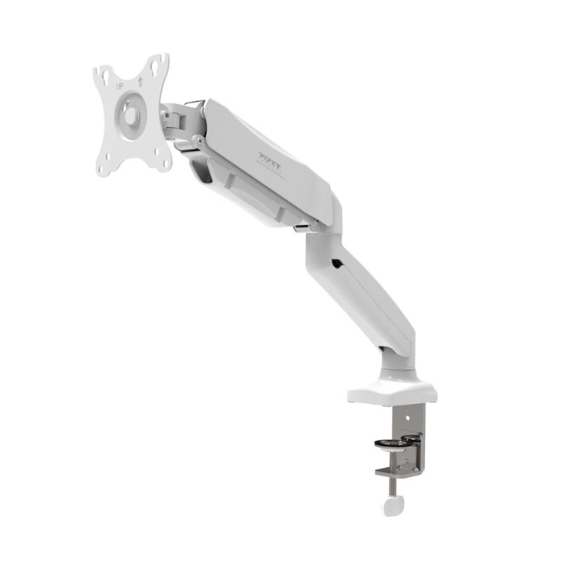 Port Designs PORT VESA Single Screen Desk Mount Monitor Arm White 901110