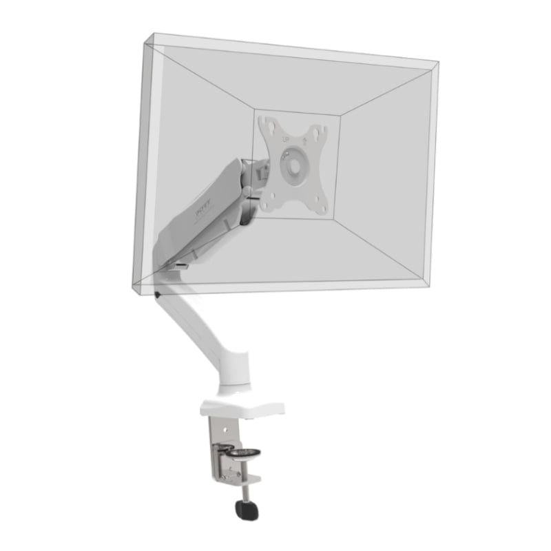 Port Designs PORT VESA Single Screen Desk Mount Monitor Arm White 901110