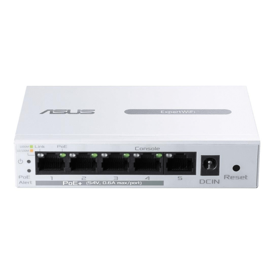 ASUS Expert WiFi EBP15 5-Port GbE Smart Managed PoE+ Switch - White 90IG08D0-MO3B00