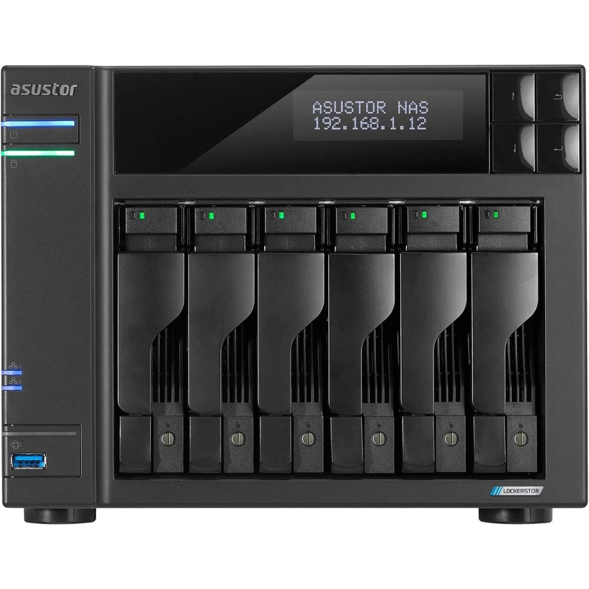 Asustor AS6706T NAS Storage Server Tower Ethernet LAN Black 90IX01N1-BW3S60