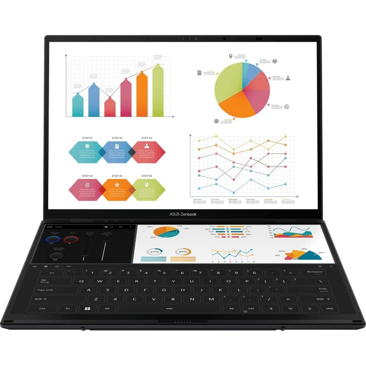 ASUS Zenbook Duo OLED 14-inch WQXGA+ 2-in-1 Laptop - Intel Core Ultra 7 155H 1TB SSD 16GB RAM Win 11 Pro 90NB12U1-M00NS0