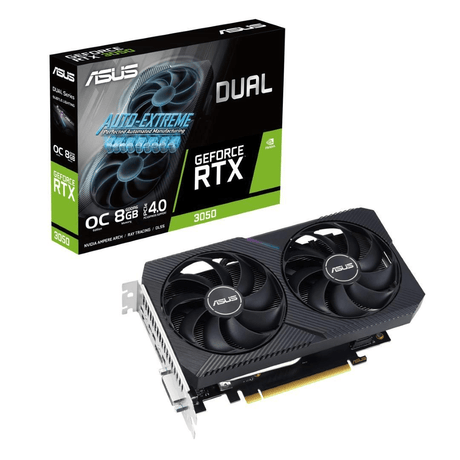 ASUS Dual Nvidia GeForce RTX 3050 V2 OC 8GB GDDR6 Graphics Card 90YV0GH6-M0NA00