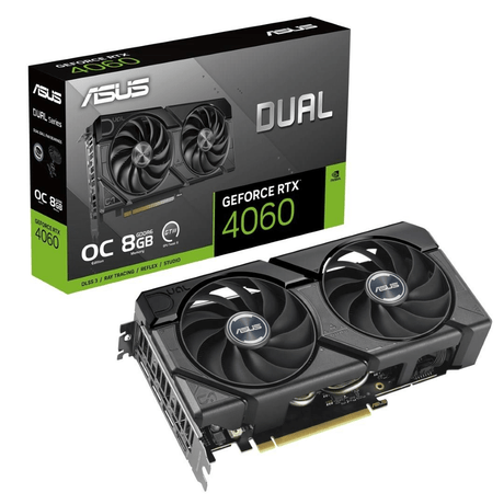 ASUS Dual Nvidia GeForce RTX 4060 EVO OC Edition 8GB GDDR6 Graphics Card 90YV0JC7-M0NA00