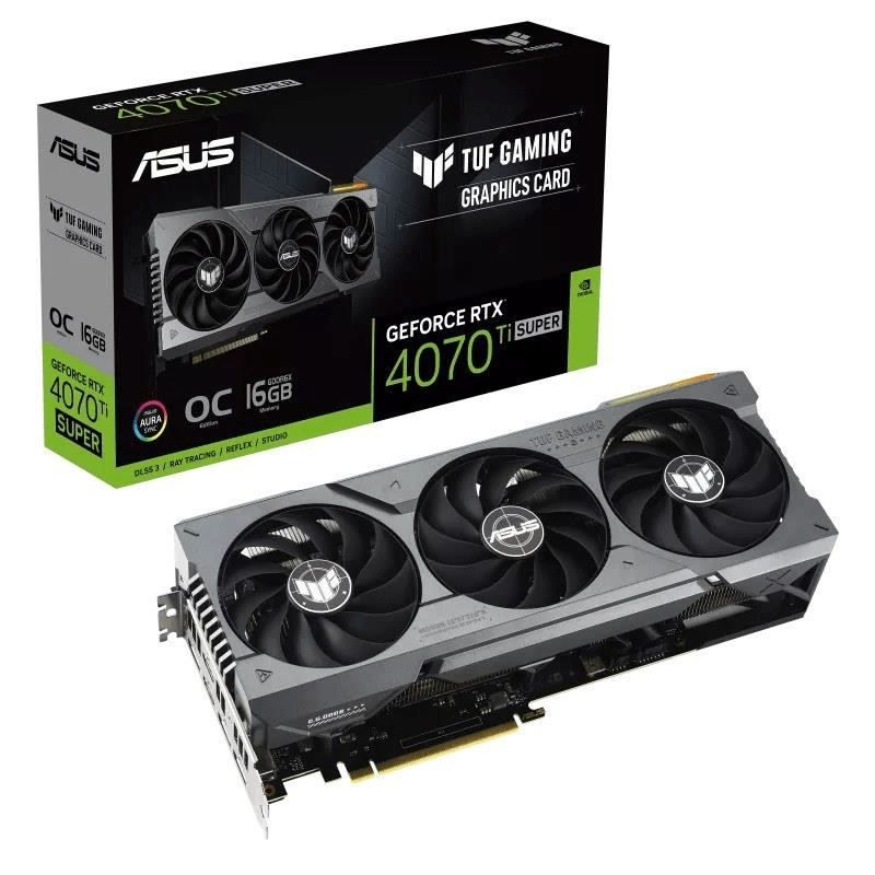 ASUS TUF Gaming Nvidia GeForce RTX 4070 Ti Super OC Edition 16GB GDDR6X Graphics Card 90YV0KF0-M0NA00