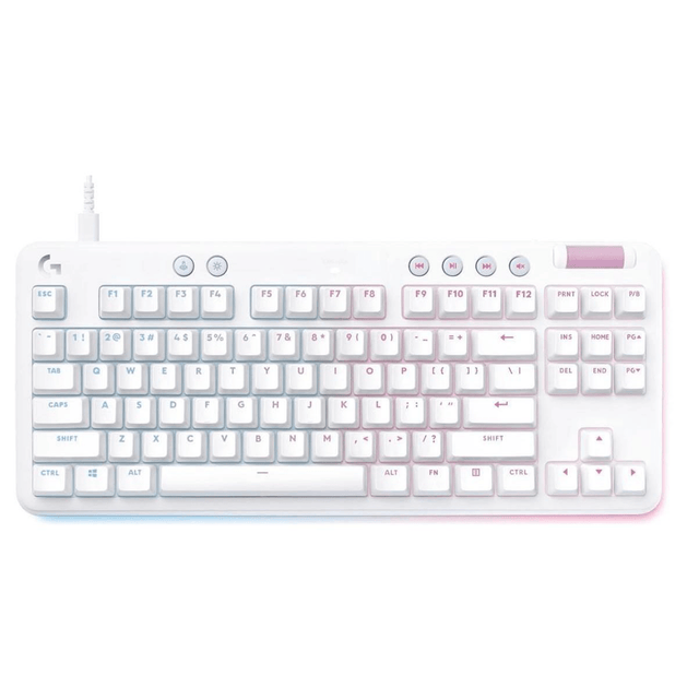 Logitech G G713 TKL GX Tactile Lightsync RGB Wired Mechanical Gaming Keyboard - White Mist 920-010422