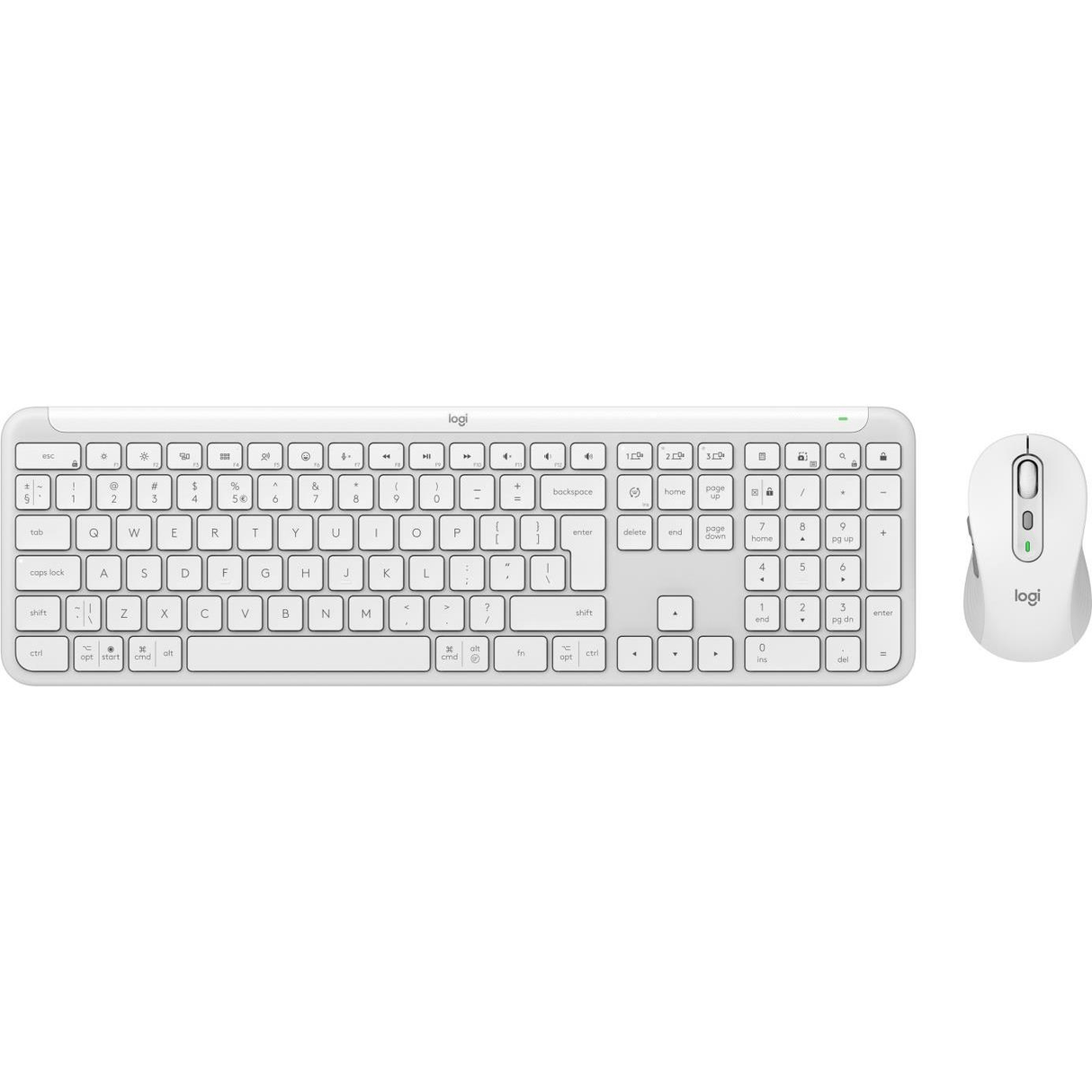 Logitech MK950 Signature Slim Wireless Keyboard and Mouse Combo - White 920-012491