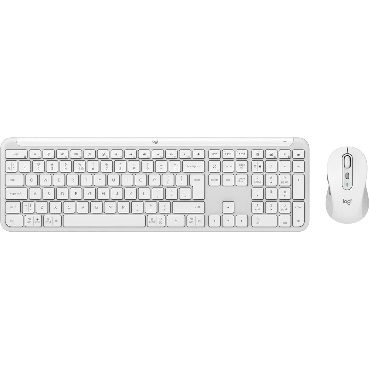 Logitech MK950 Signature Slim Wireless Keyboard and Mouse Combo - White 920-012491