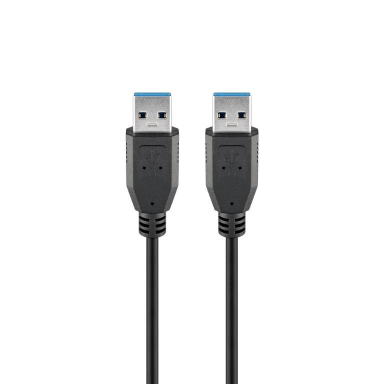 Goobay USB 3.0 SuperSpeed Male to Male 1.8m Cable Black 93928