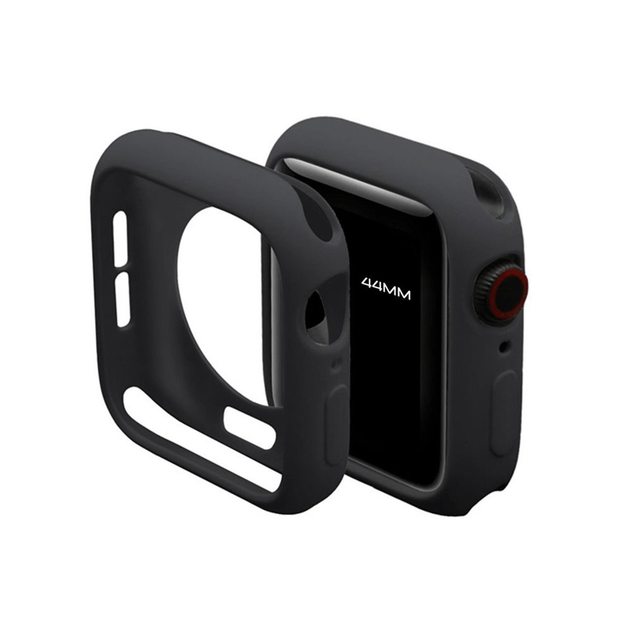 Tuff-Luv Shockproof Bumper TPU Case Cover for Apple Watch 4 Black A1_490