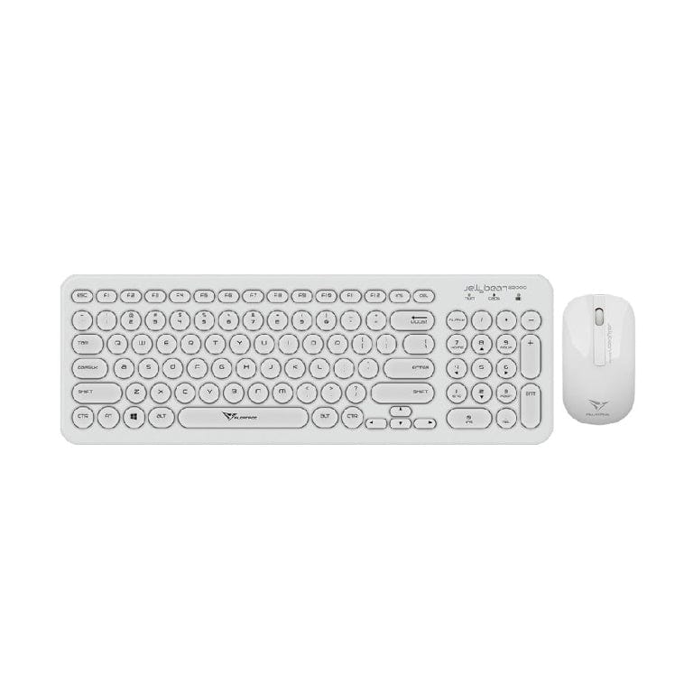 Alcatroz A2000 Jellybean Wireless Keyboard and Mouse Combo White A2000WW