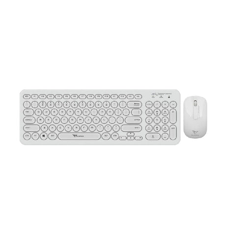 Alcatroz A2000 Jellybean Wireless Keyboard and Mouse Combo White A2000WW