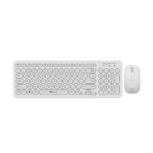 Alcatroz A2000 Jellybean Wireless Keyboard and Mouse Combo White A2000WW