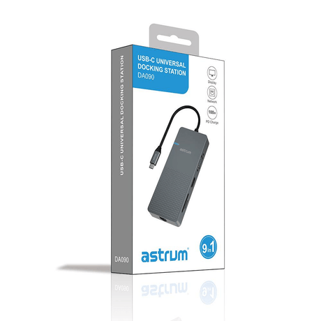 Astrum DA090 9-in-1 USB-C HDMI VGA RJ45 Dock A38009-B