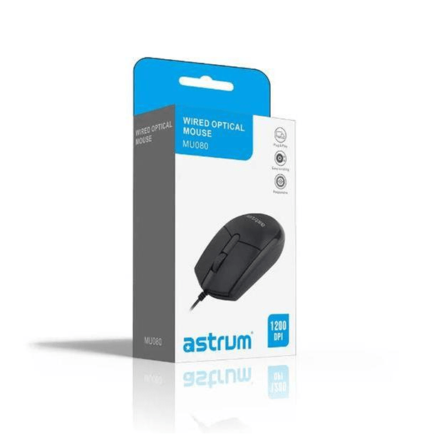 Astrum MU080 Wired USB Optical Mouse A82008-B