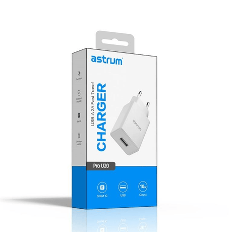 Astrum U20 Pro 10W Charger Adapter White A92620EW