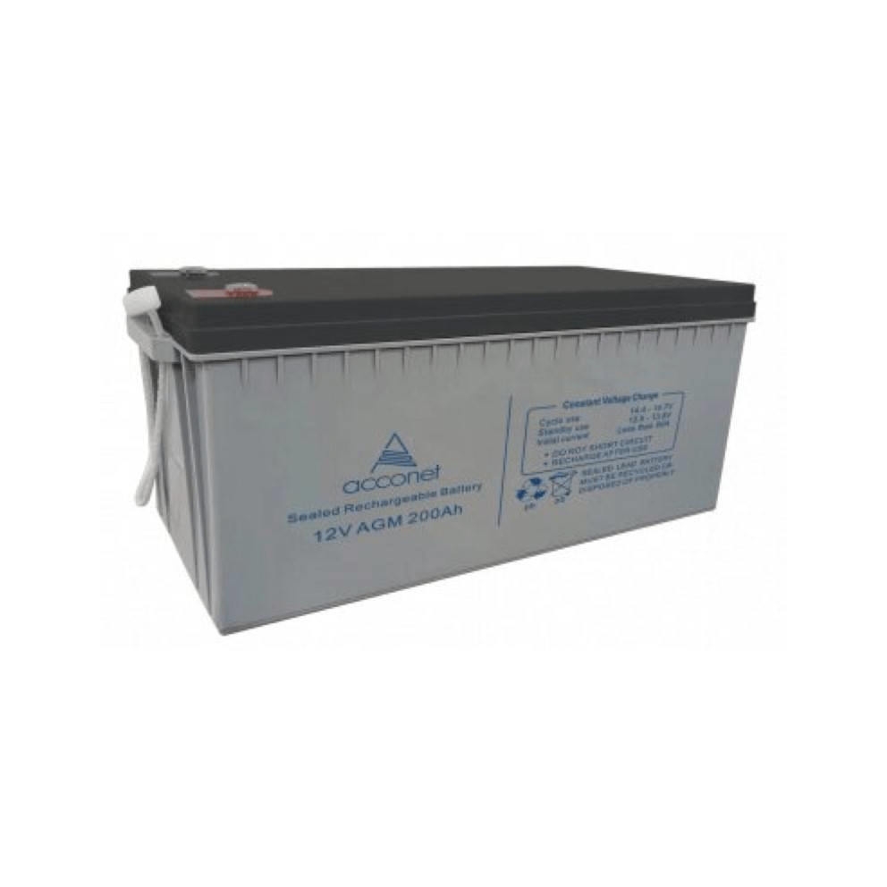 Acconet 12V 200Ah AGM Deep Cycle Battery AC-BAT-VRLA-12V200AH