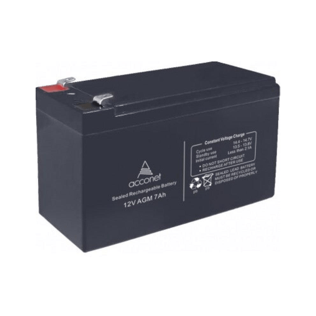 Acconet 12V 7Ah AGM Deep Cycle Battery AC-BAT-VRLA-12V7AH