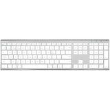 Macally Premium Bluetooth Rechargeable Keyboard and Mouse Combo for Mac - Silver ACEBTKEYACB