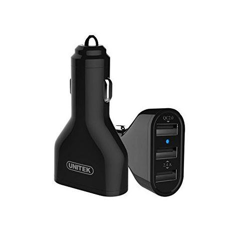 Unitek Y-P527 3-port QC2.0 USB Car Charger Black ADA-CAR-3USB-CHARGER