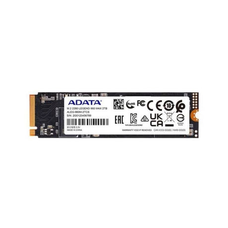 ADATA LEGEND 960 MAX 2TB Gen4 PCIe Internal SSD ALEG-960M-2TCS