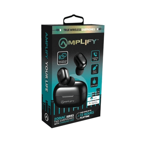 Amplify Zodiac Series TWS Earphones with Charging Case Black AM-1124-BK