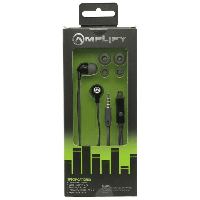 Amplify Vibe Series Earphones Black Grey AMP-1003-BKGR(V2)