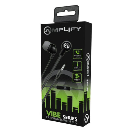 Amplify Vibe Series Earphones Black Grey AMP-1003-BKGR(V2)