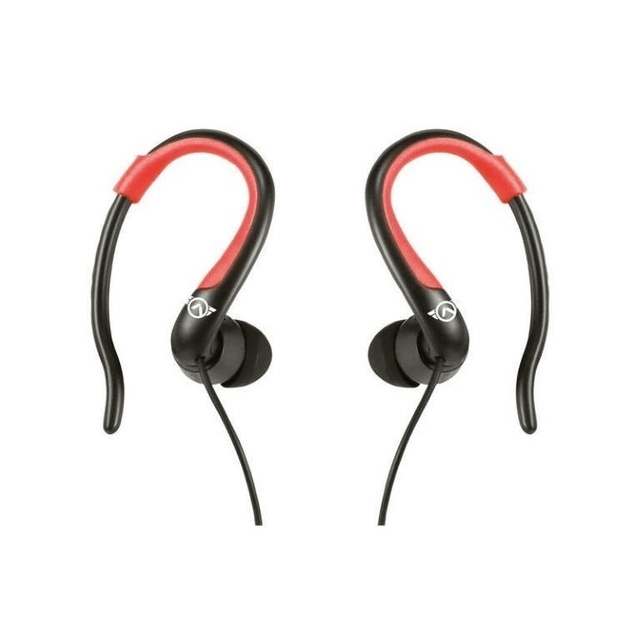 Amplify Sport Rapid Series Earbuds with Pouch Black Red AMS-1303-BKRD