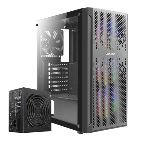 Antec NX290 E-ATX ARGB Mid-Tower Gaming PC Case with ATOM V450 450W Power Supply ANTEC03